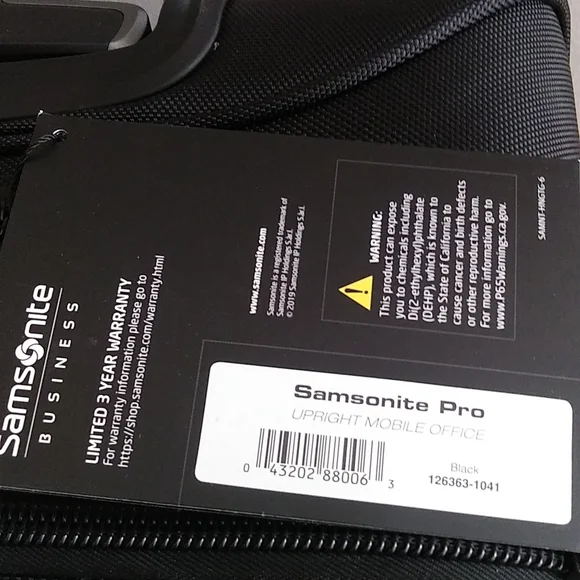 Samsonite Pro Upright Mobile Office, Black, One Size - Picture 15 of 16